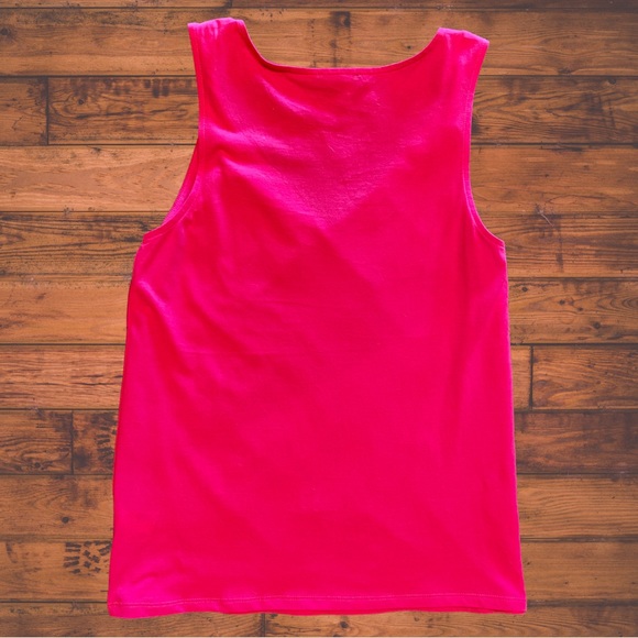 Express Twisted Dark Pink V-Neck Tank Top | S - Picture 2 of 5